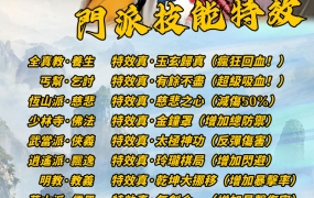 全新内容門派技能特效